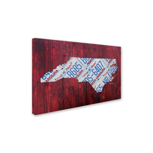 Design Turnpike 'North Carolina License Plate Map' Canvas Art,22x32